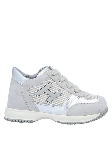 HOGAN Sneakers Light grey Leather, Textile fibres