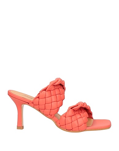 PAOLO MATTEI Sandals Coral Textile fibers
