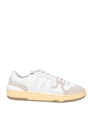 LANVIN Sneakers Grey Soft Leather, Textile fibers