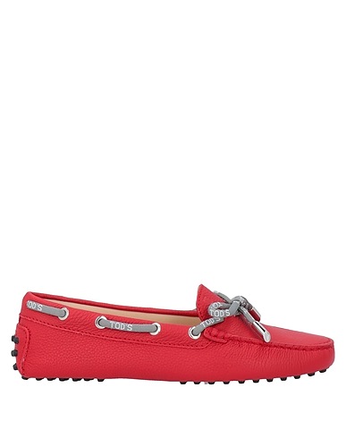 TOD'S Loafers Red Soft Leather