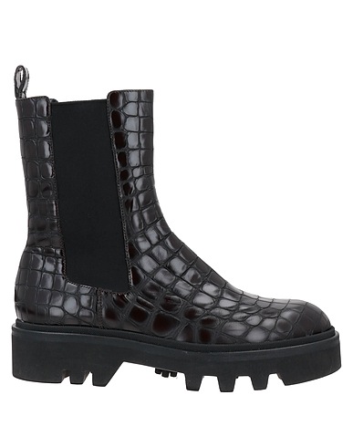 DRIES VAN NOTEN Ankle boot Dark brown Soft Leather
