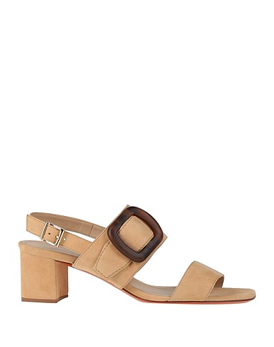 SANTONI Sandals Beige Leather