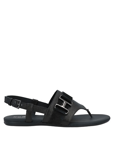 HOGAN Flip flops Black Leather