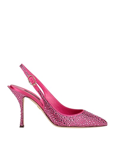 DOLCE&GABBANA Pump Fuchsia 67% Viscose, 31% Silk, 2% Goat skin