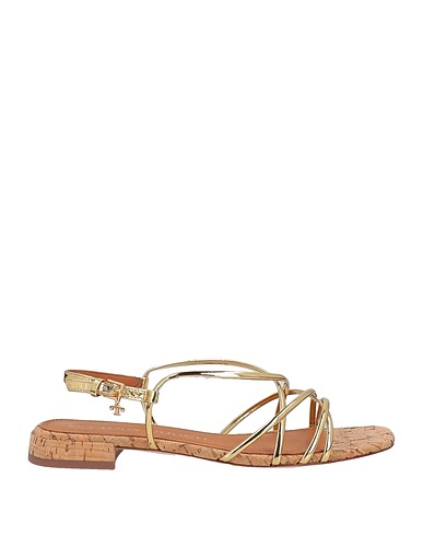 TORY BURCH Sandalen Gold Gewebefasern