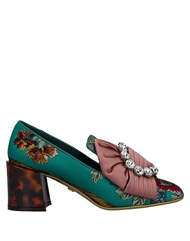 DOLCE&GABBANA モカシン ターコイズブルー ポリエステル 64% / 牛革（カーフ） 19% / レーヨン 8% / シルク 6% / ナイロン 3%