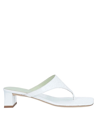 BY FAR Flip flops White Soft Leather