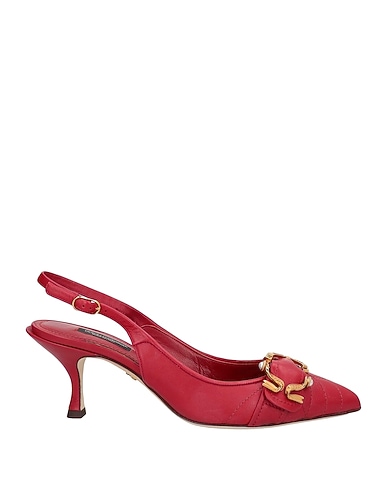 DOLCE&GABBANA パンプス レッド 羊革（ラムスキン）
