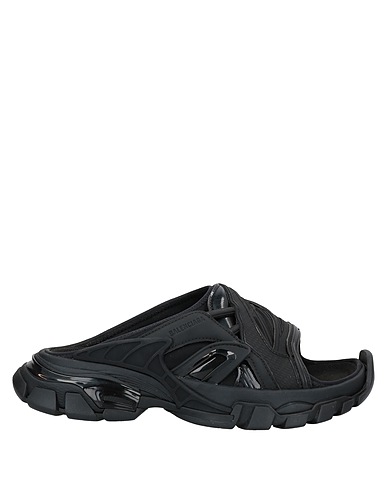 BALENCIAGA Sandali Nero Fibre tessili, Altre Fibre