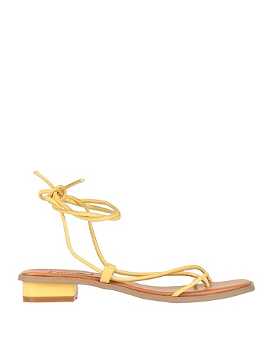 BIBI LOU Flip flops Pastel yellow Soft Leather
