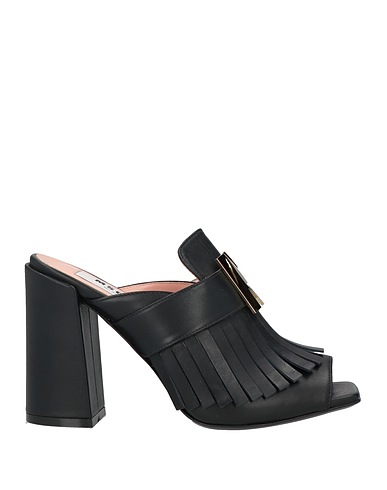 MSGM Sandals Black Soft Leather