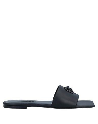 VERSACE Sandals Black Calfskin