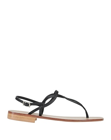 PAOLO FERRARA Flip flops Black Leather