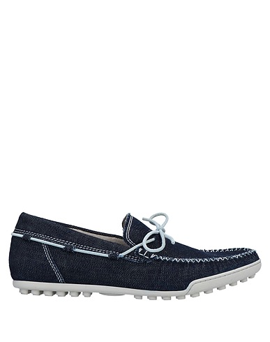 CALÒ Loafers Blue Textile fibres