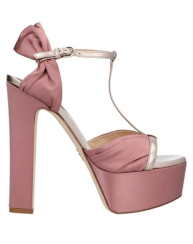 ELIE SAAB Sandals Antique rose Textile fibres, Goat skin