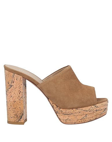 LE SILLA Mules and clogs Camel Soft Leather