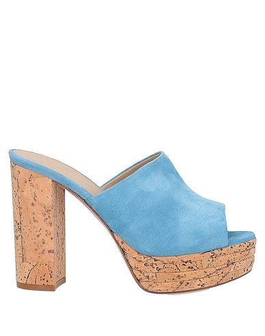LE SILLA Mule e zoccoli Celeste Pelle