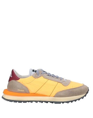 HIDNANDER Sneakers Orange Textile fibres, Leather