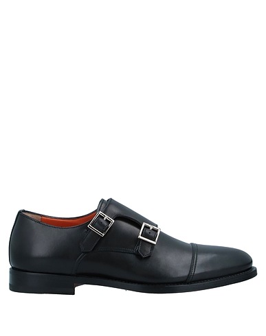 SANTONI Mocassino Nero Pelle