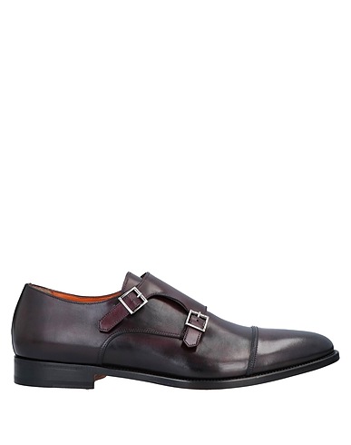 SANTONI Loafers Dark brown Soft Leather