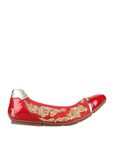 HOGAN Ballet flats Red Soft Leather