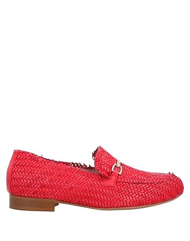 PAOLA FERRI Loafers Red Soft Leather