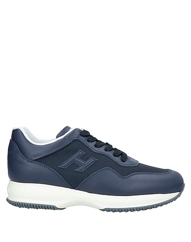 HOGAN Sneakers Midnight blue Soft Leather, Textile fibers