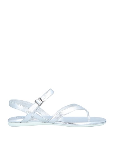 HOGAN Flip flops Silver Soft Leather