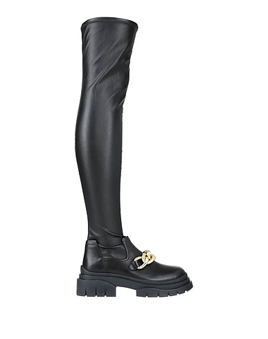 ASH Boots Black Textile fibres, Soft Leather