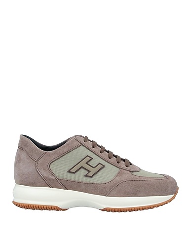 HOGAN Sneakers Tortora Pelle, Fibre tessili