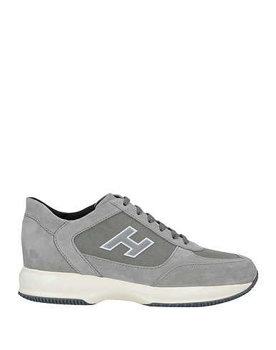 HOGAN Sneakers Sage green Leather, Textile fibers