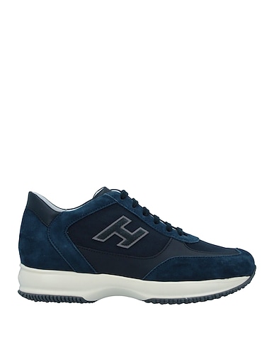 HOGAN Sneakers Midnight blue Leather, Textile fibres