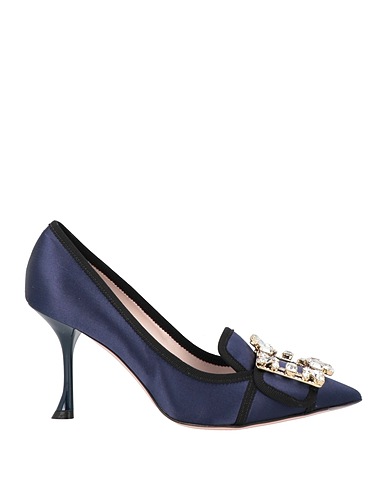 ROGER VIVIER Court Navy blue Textile fibres