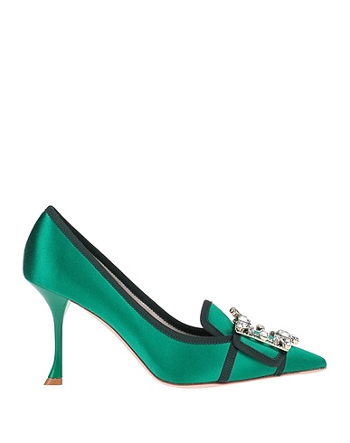 ROGER VIVIER Court Green Textile fibres