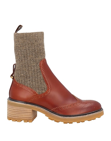 CHLOÉ Stiefelette Lederfarben Gewebefasern, Leder
