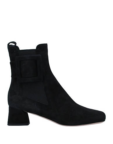 ROGER VIVIER Stivaletti Nero Pelle, Fibre elastiche