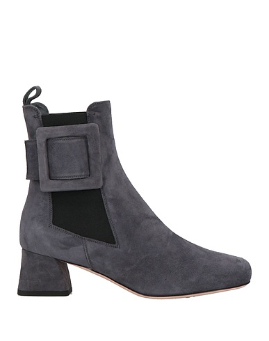 ROGER VIVIER Ankle boot Lead Leather, Elastic fibres