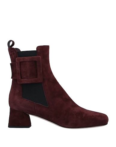 ROGER VIVIER ショートブーツ チョコレートブラウン 革（なめし加工） / 指定外繊維（その他伸縮性繊維）