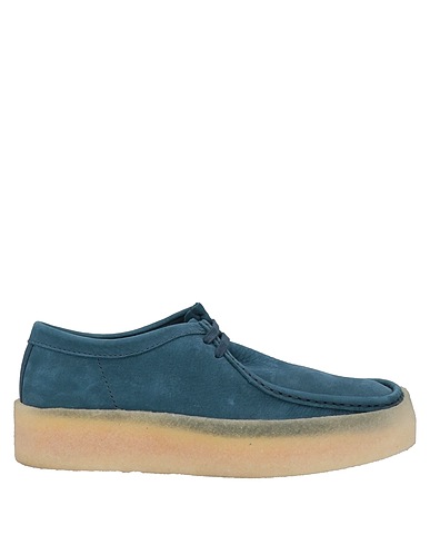 CLARKS ORIGINALS Laced shoes Slate blue Soft Leather