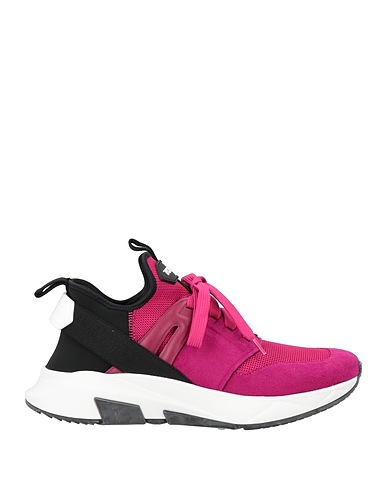 TOM FORD Sneakers Magenta Calfskin, Polyamide, Polyester, Viscose, Cotton