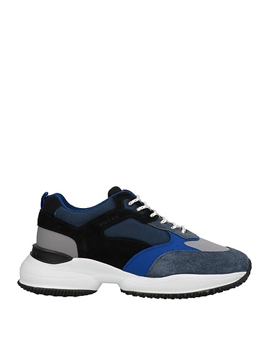 HOGAN Sneakers Slate blue Leather, Textile fibres