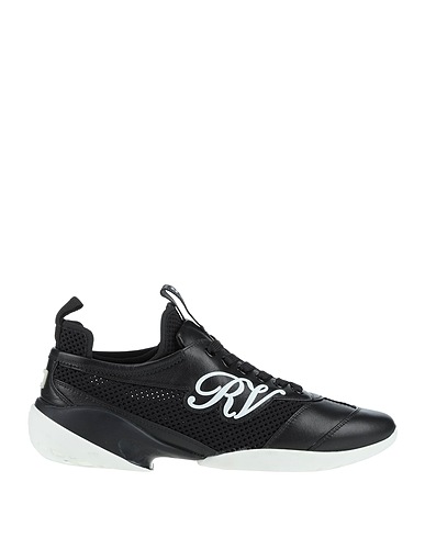 ROGER VIVIER Sneakers Schwarz Leder, Gewebefasern