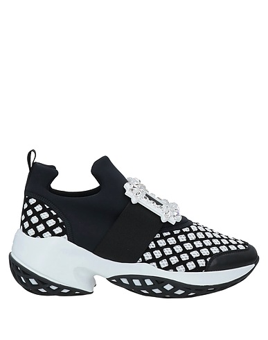 ROGER VIVIER Sneakers Black Textile fibres, Soft Leather