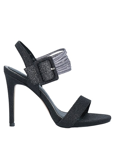 CAFèNOIR Sandals Black Textile fibres