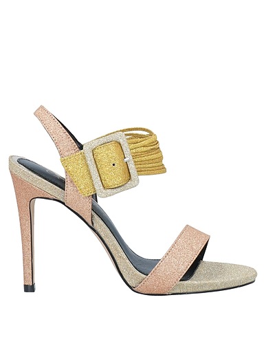 CAFèNOIR Sandals Platinum Textile fibres