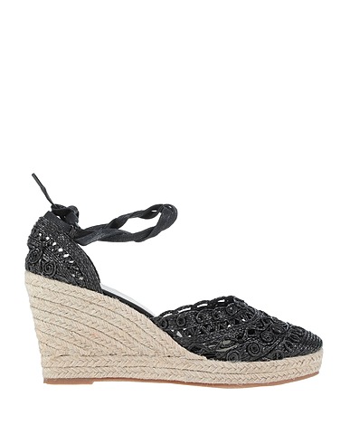 TUA BY BRACCIALINI Espadrilles Black Synthetisches Material