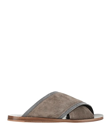 BRUNELLO CUCINELLI Sandals Khaki Soft Leather