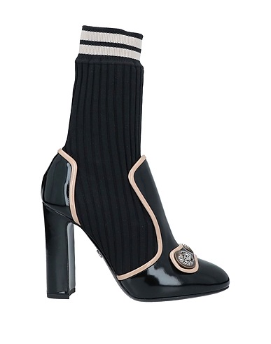 DOLCE&GABBANA Ankle boot Black 81% Calfskin, 18% Synthetic fibers, 1% Cotton