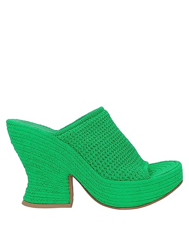 BOTTEGA VENETA Sandali Verde Fibre tessili