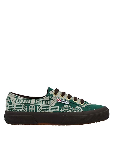 SUPERGA x MARTA FERRI Sneakers Verde oscuro Fibras textiles